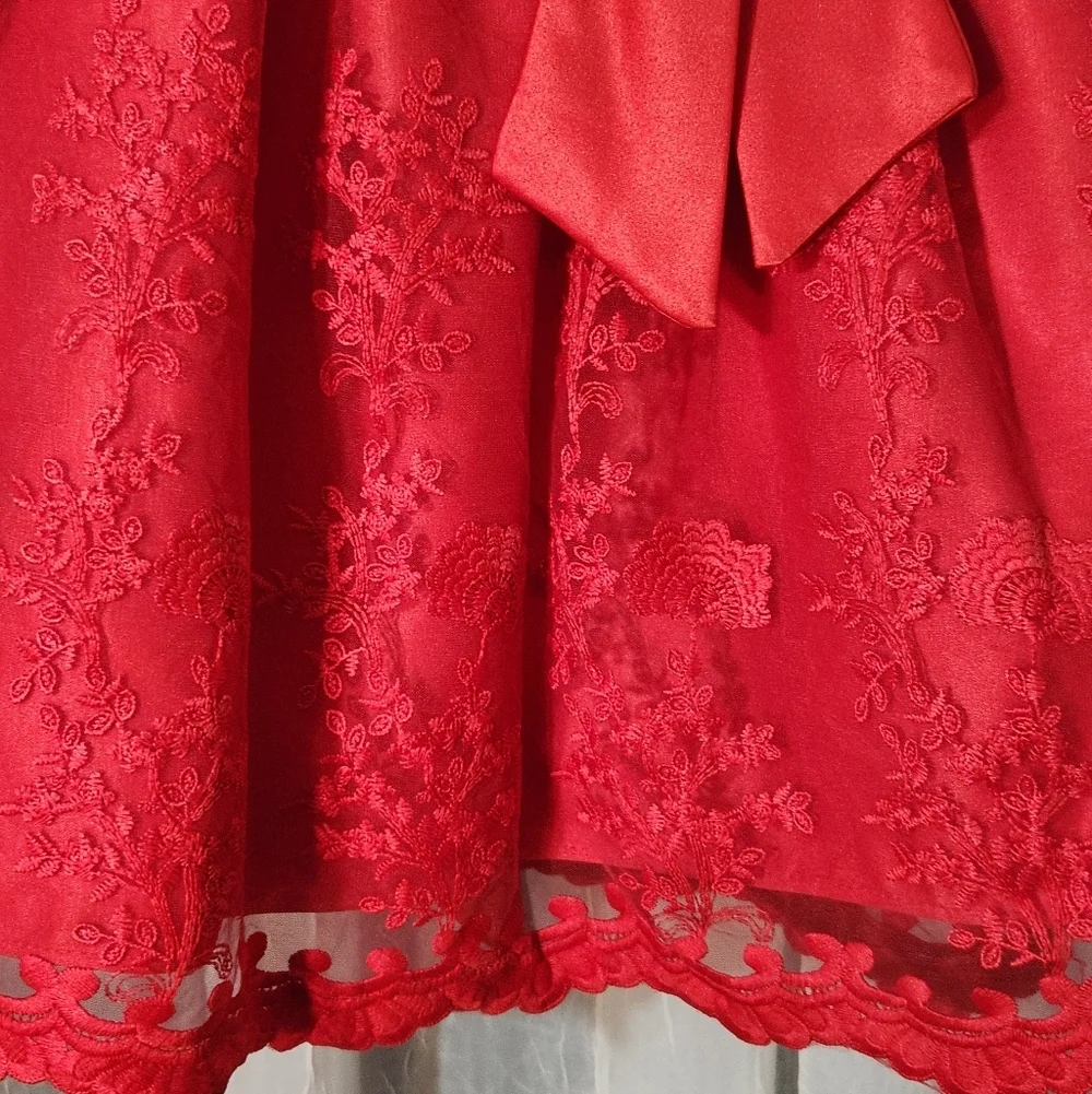 HG Princess Red Lace Girl's Dress, Size 2T, NWT